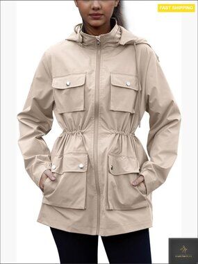 Utility Raincoat Military Jacket Waterproof Windbreaker Outdoor Hiking Travel